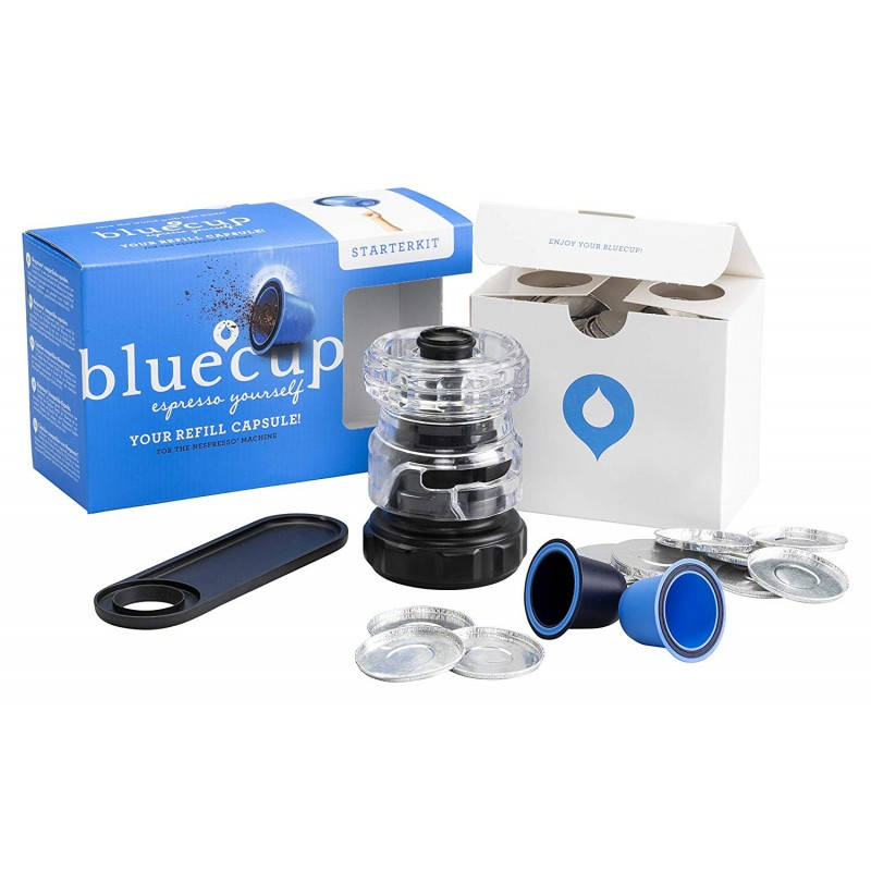 Bluecup - Kit de démarrage : Capsules rechargeables Nespresso – L