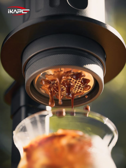 Ikape - Espresso portable chauffante avec panier sans fond de 51 mm - KAPO K2