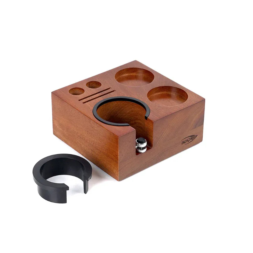 Ikape - Organisateur d'accessoires à café en Bois sans knock box
