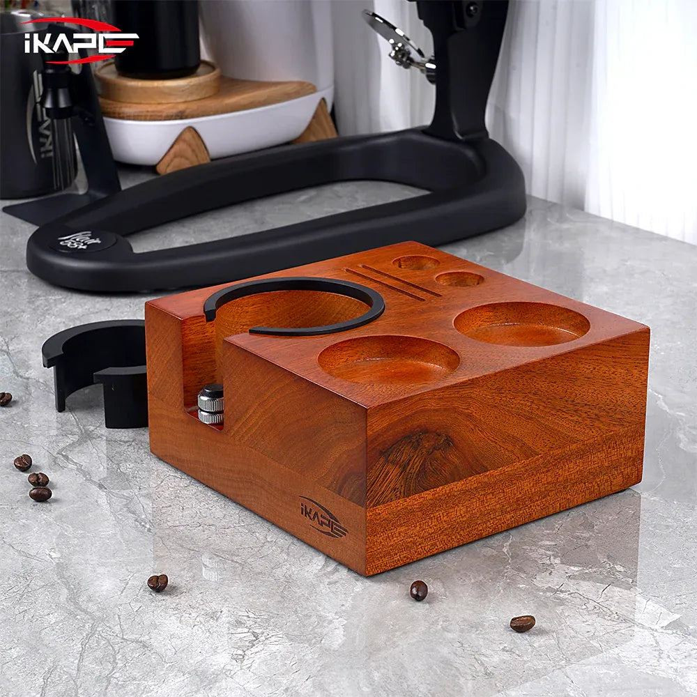 Ikape - Organisateur d'accessoires à café en Bois sans knock box