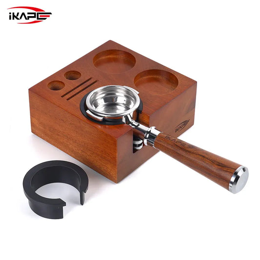 Ikape - Organisateur d'accessoires à café en Bois sans knock box