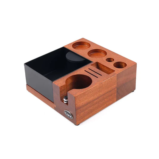 Ikape - Organisateur d'accessoires à café en Bois avec knock box