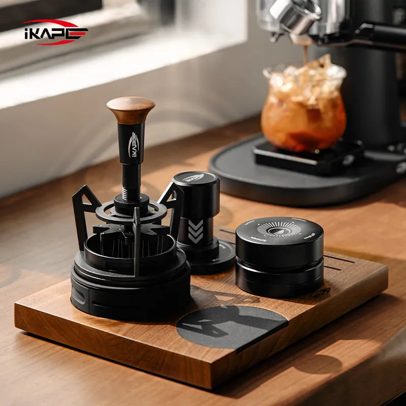 Ikape - Organisateur d'accessoires à café en Bois fine