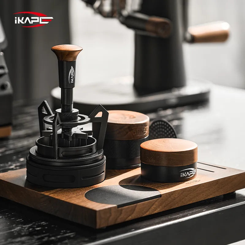 Ikape - Organisateur d'accessoires à café en Bois fine