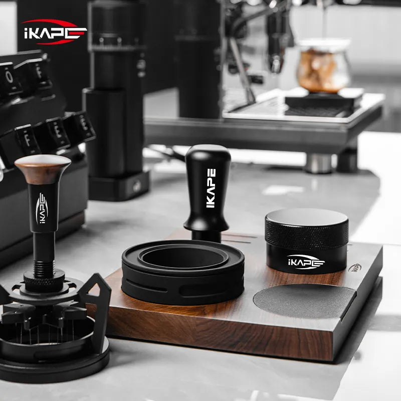Ikape - Organisateur d'accessoires à café en Bois fine