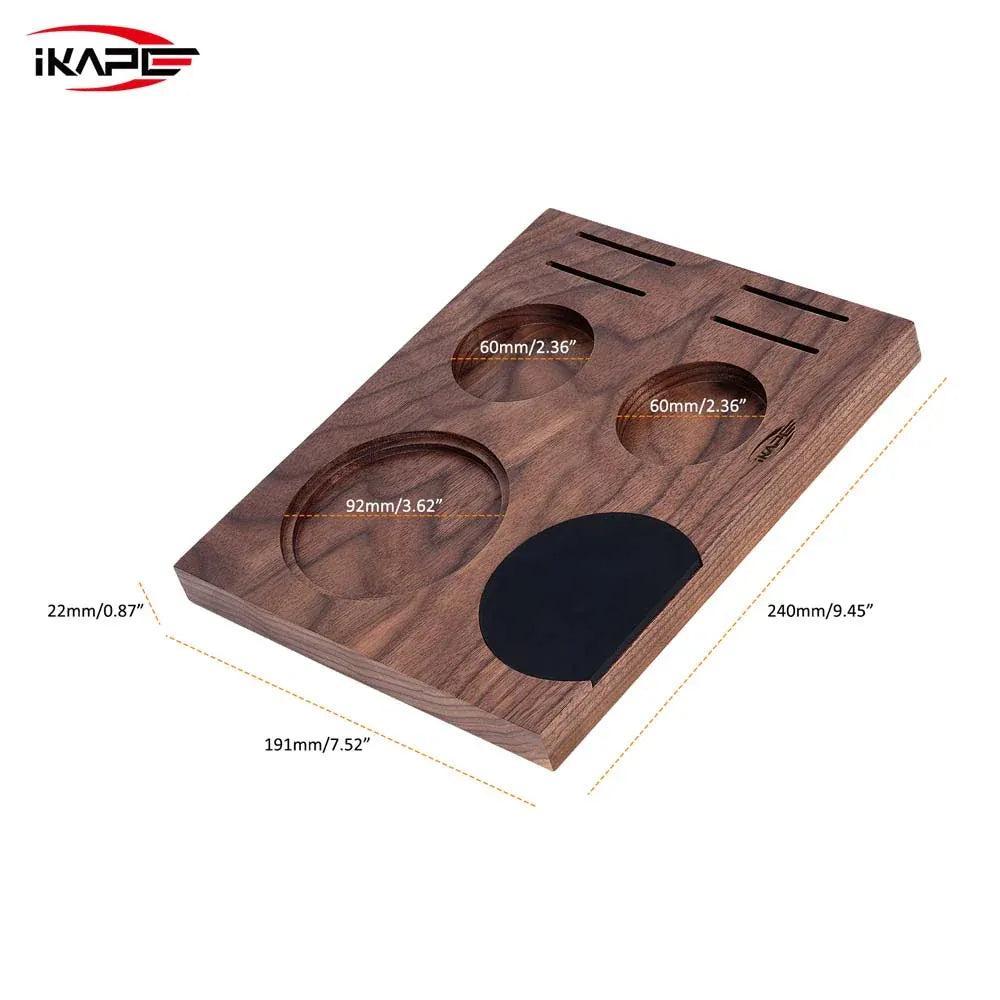 Ikape - Organisateur d'accessoires à café en Bois fine