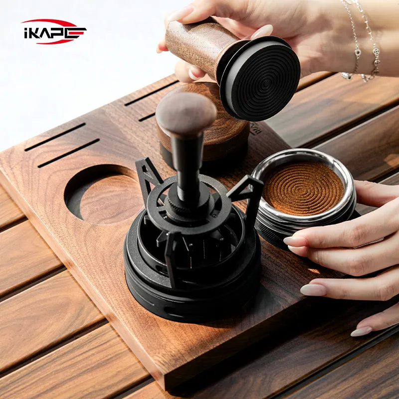 Ikape - Organisateur d'accessoires à café en Bois fine